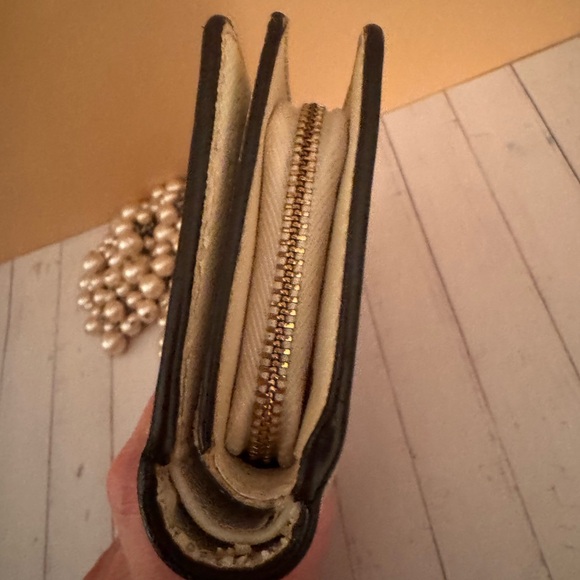 Coach Beige and Gold Women's Wallet - Picture 4 of 10